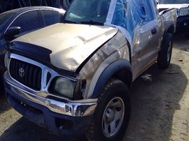 2004 TOYOTA TACOMA, GOLD, SR5, EXTD CAB, 3.4L, MT 4WD.  Z25967